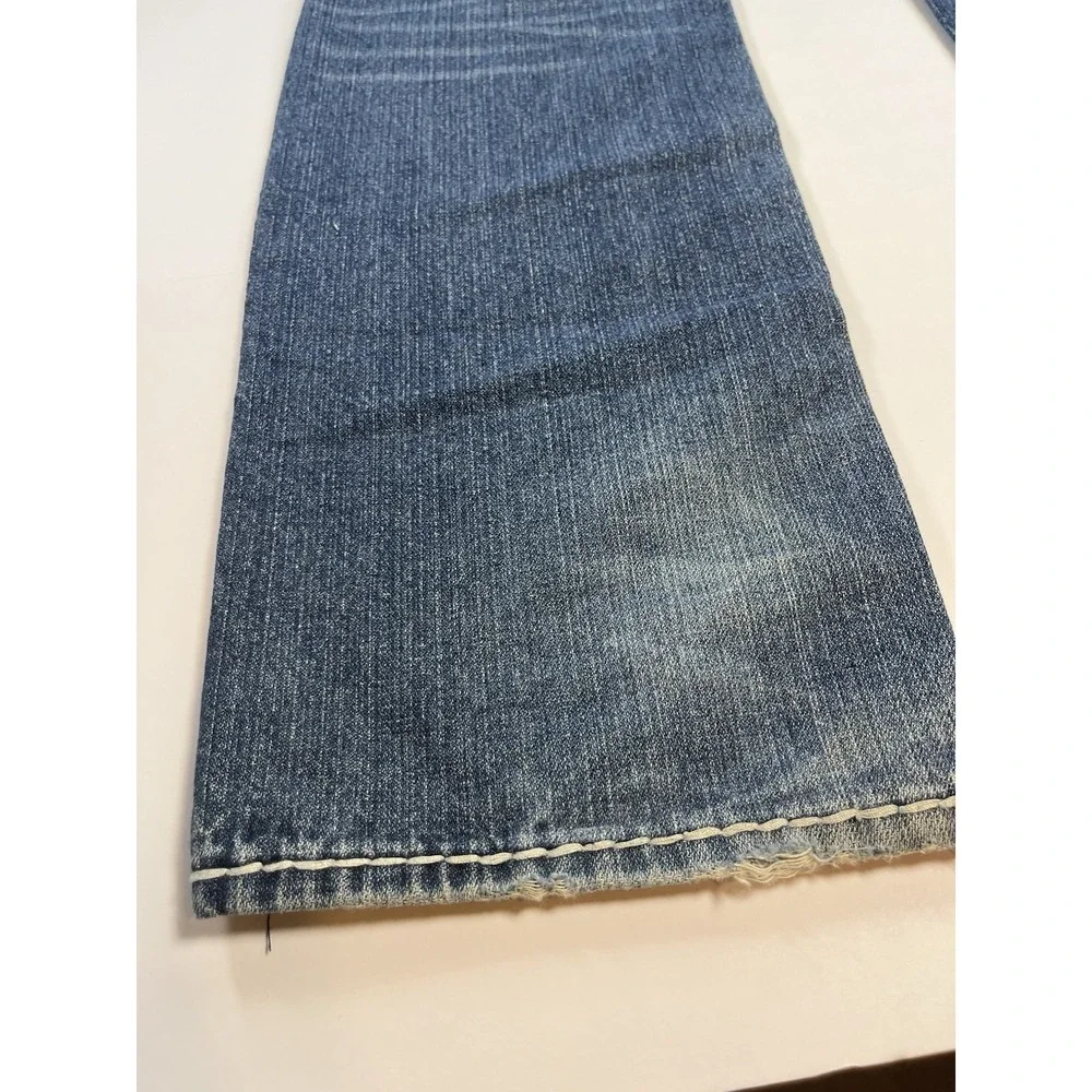 True Religion Jeans Mens 34x33 Dark Wash Denim Joey Super T Thick Stitching
